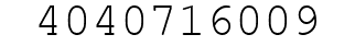 Number 4040716009.