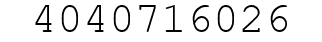 Number 4040716026.