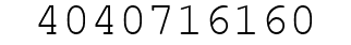Number 4040716160.