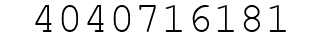 Number 4040716181.
