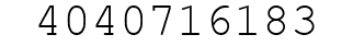 Number 4040716183.