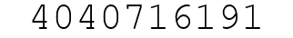 Number 4040716191.
