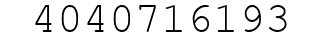 Number 4040716193.