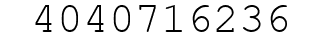 Number 4040716236.
