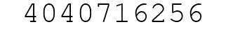 Number 4040716256.