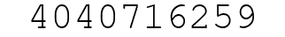Number 4040716259.