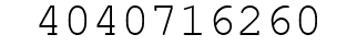 Number 4040716260.