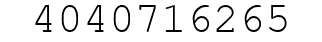 Number 4040716265.