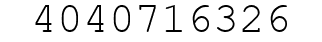 Number 4040716326.