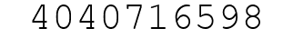 Number 4040716598.