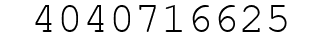 Number 4040716625.