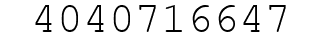 Number 4040716647.