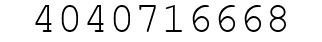 Number 4040716668.
