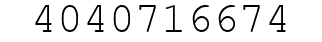 Number 4040716674.