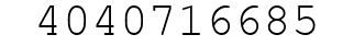 Number 4040716685.