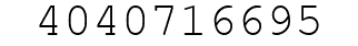Number 4040716695.