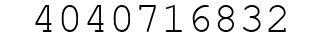 Number 4040716832.