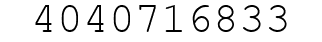Number 4040716833.