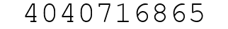 Number 4040716865.
