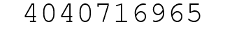 Number 4040716965.