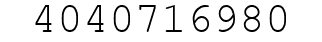 Number 4040716980.