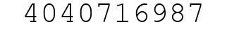 Number 4040716987.