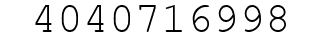 Number 4040716998.