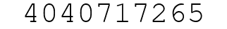 Number 4040717265.