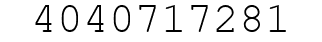 Number 4040717281.