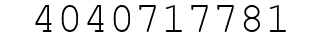 Number 4040717781.