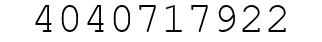 Number 4040717922.