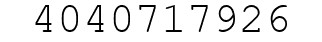 Number 4040717926.