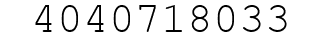 Number 4040718033.