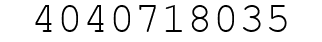 Number 4040718035.