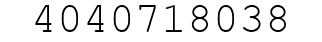 Number 4040718038.