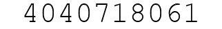 Number 4040718061.