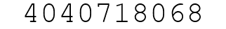 Number 4040718068.