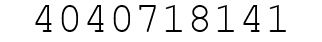 Number 4040718141.