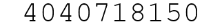 Number 4040718150.