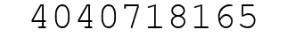 Number 4040718165.