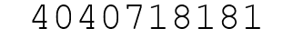Number 4040718181.