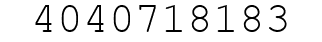 Number 4040718183.