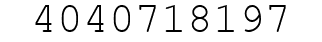 Number 4040718197.