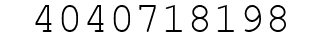 Number 4040718198.