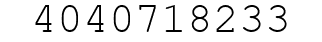 Number 4040718233.