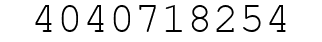 Number 4040718254.