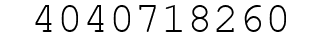 Number 4040718260.
