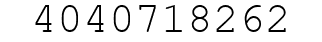 Number 4040718262.