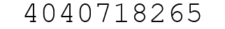 Number 4040718265.