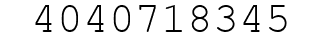 Number 4040718345.
